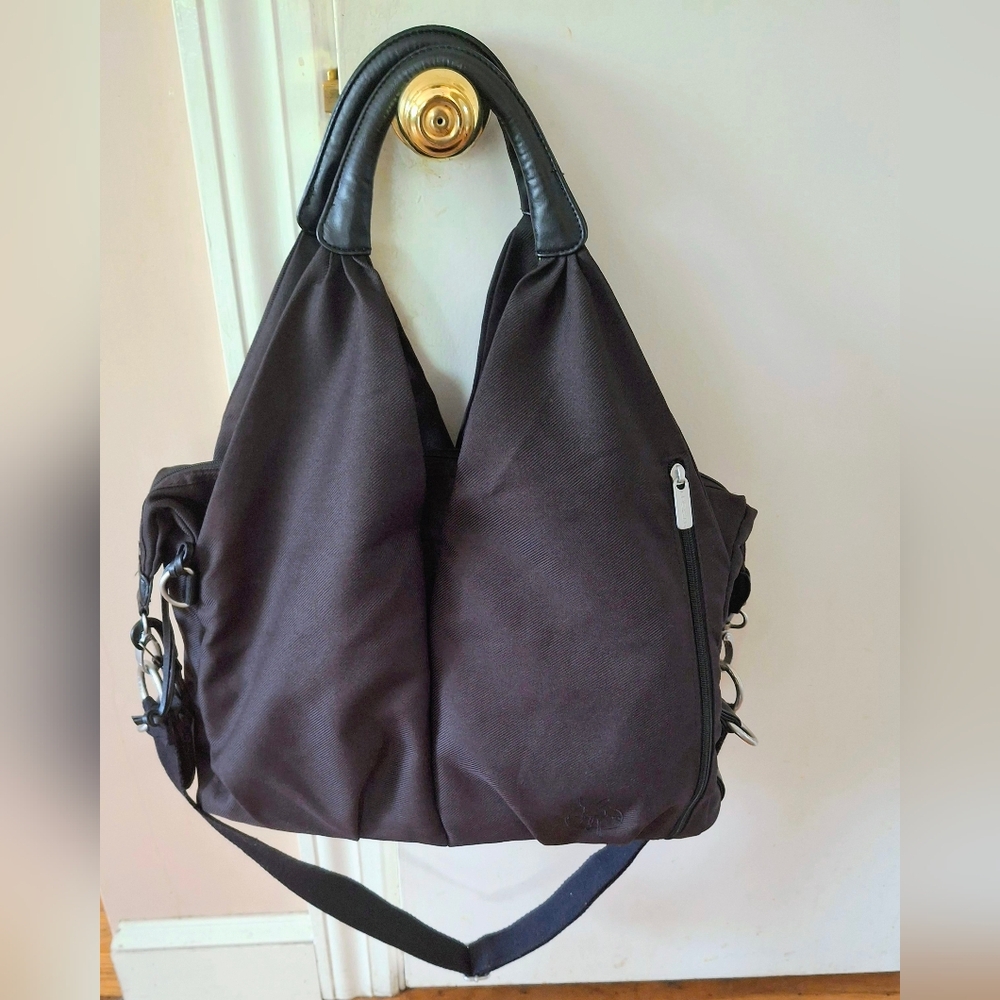 Lassig Green Label Neckline Style Diaper bag Stylish Shoulder Bag  Black Lassig